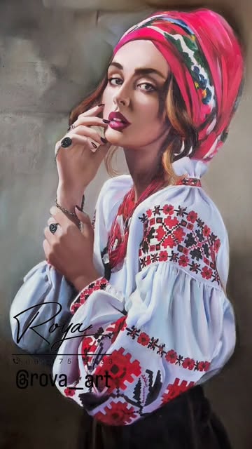 تابلو نقاشی رنگ روغن رئال،امپرسیونیسم دختر یونانی